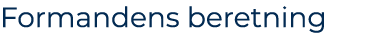 Formandens beretning