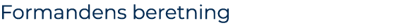 Formandens beretning 